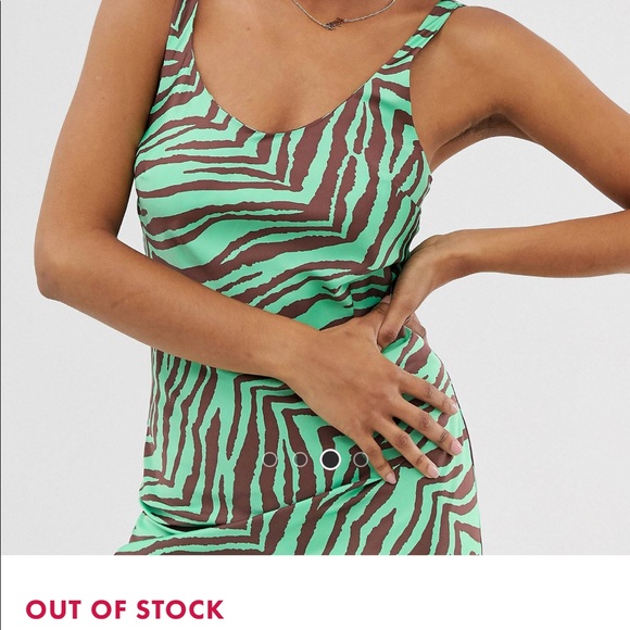 ASOS Midi Satin Zebra Print Slip Dress - Picture 5 of 7